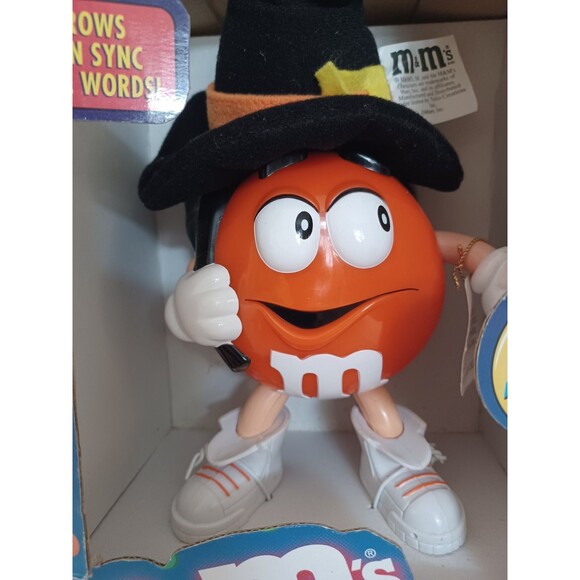 VINTAGE M&M'S TALKING ANIMATED HALLOWEEN CANDY DISH NIB - Picture 6 of 12